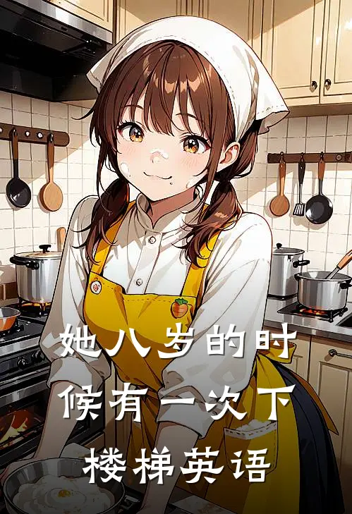 她八岁的时候有一次下楼梯英语